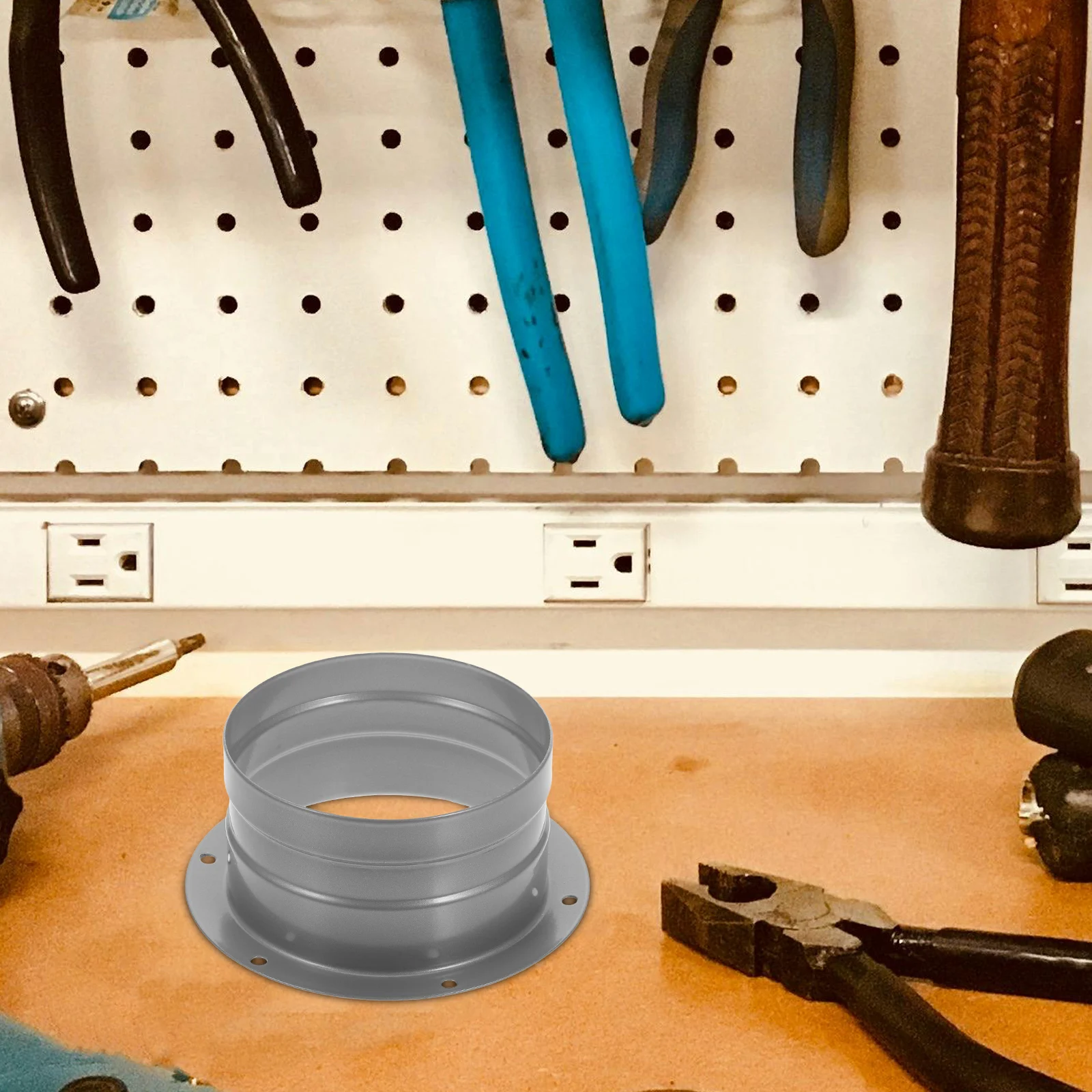 

Fan Connection Port Flange Air Vent Durable Precision Made Electrostatic Sprayed Easy Install Industrial Ventilation Duct for AC