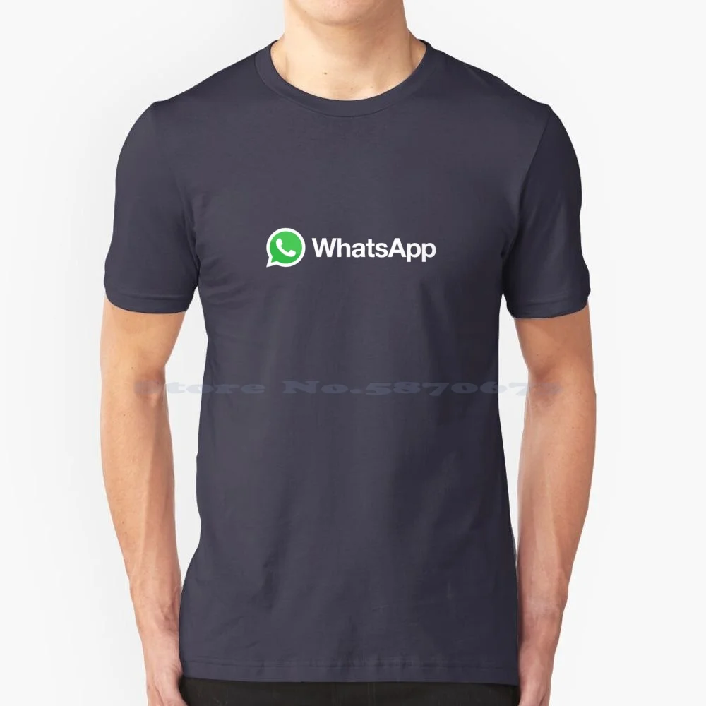 Best Seller-Whatsapp Logo Merchandise Essential T-Shirt T Shirt 100% Cotton Tee Best Seller Whatsapp Logo Essential