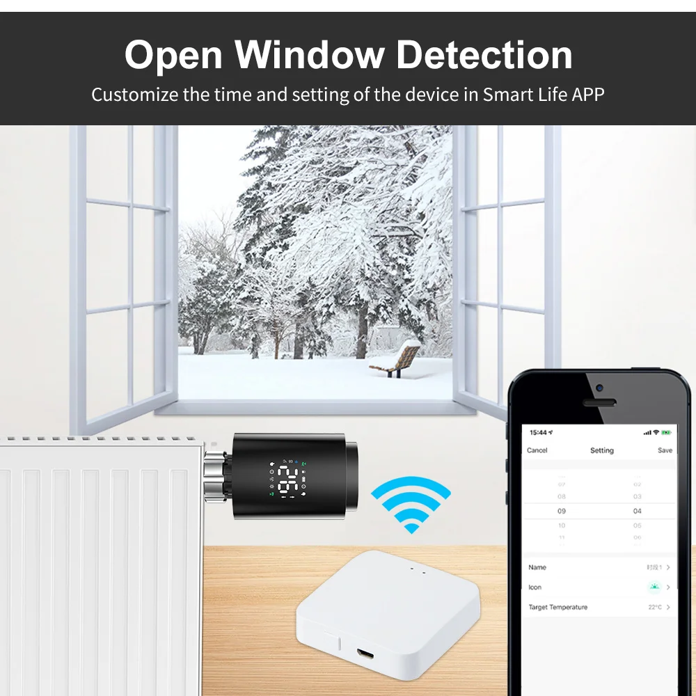 Tuya Smart Zigbee Thermostatic Radiator Valve Actuator Programmable App Remote Temperature Controller Support Alexa Google Home