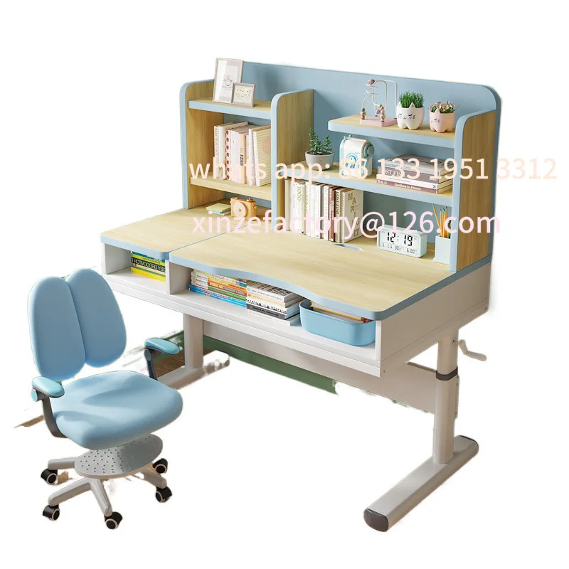 

Primary school students' writing homework desk home simple children's desk and chair set can be raised and lowered
