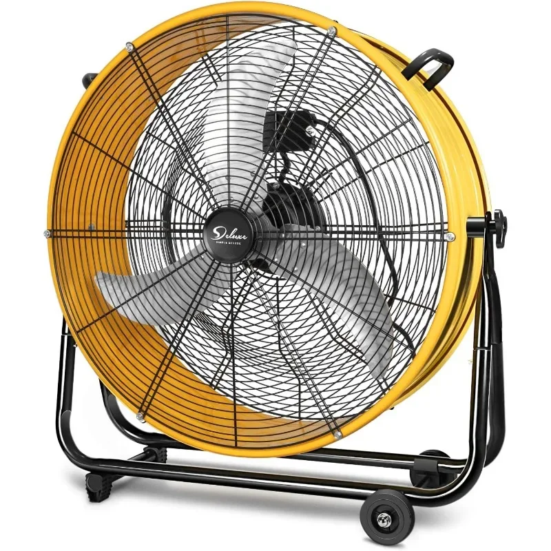 Heavy Duty Metal Industrial Drum Fan, 3 Speed Air Circulation for Warehouse,Workshop