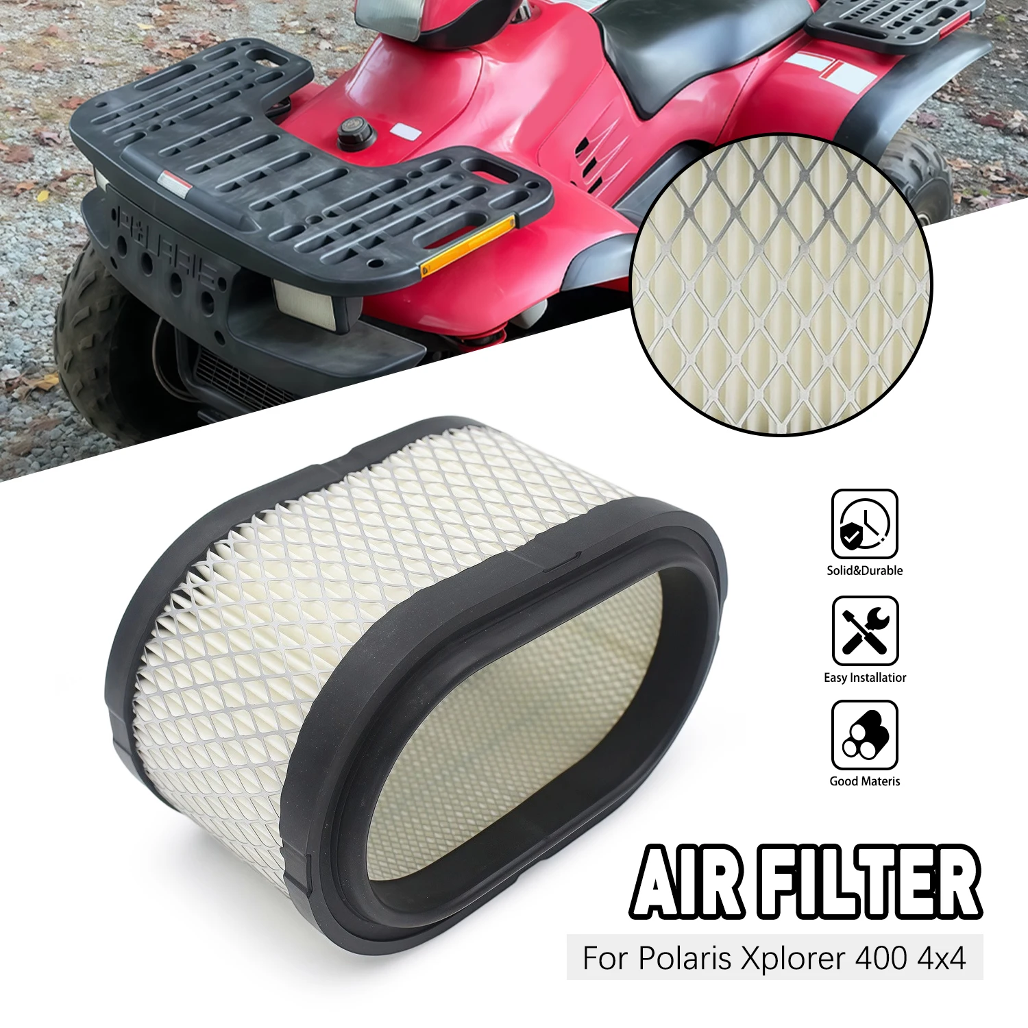 

Motorcycle Accessories intake element filter Air Element Filter For Polaris Sport 400L 1997 1998 1999 Sport 400 1998 1999