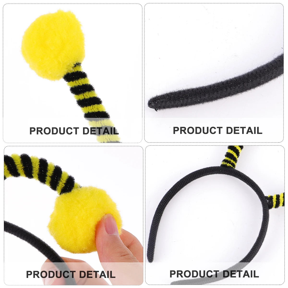 

12 Pcs Bee Headdress Headband Butterfly Antenna Kids for Women Sequins Hair Bands Cloth Miss Adult