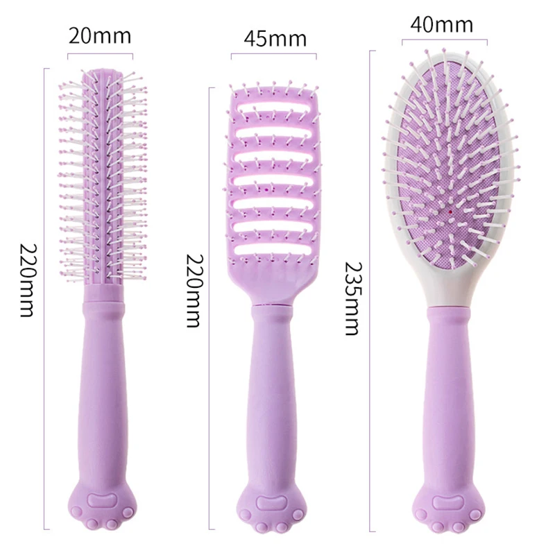 Air Cushion Massage Anti-screw Untangling Hairdressing Hair Brush Cute Cat Claw Activity Gym Styling Makeup Curly Hair Comb