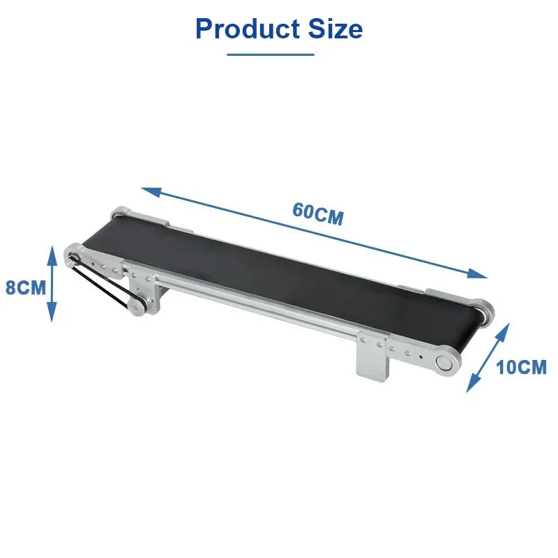 DCODE-MINI cinta transportadora de PVC de 60CM, impresora de código de fecha, velocidad ajustable, piezas de impresora de inyección de tinta de