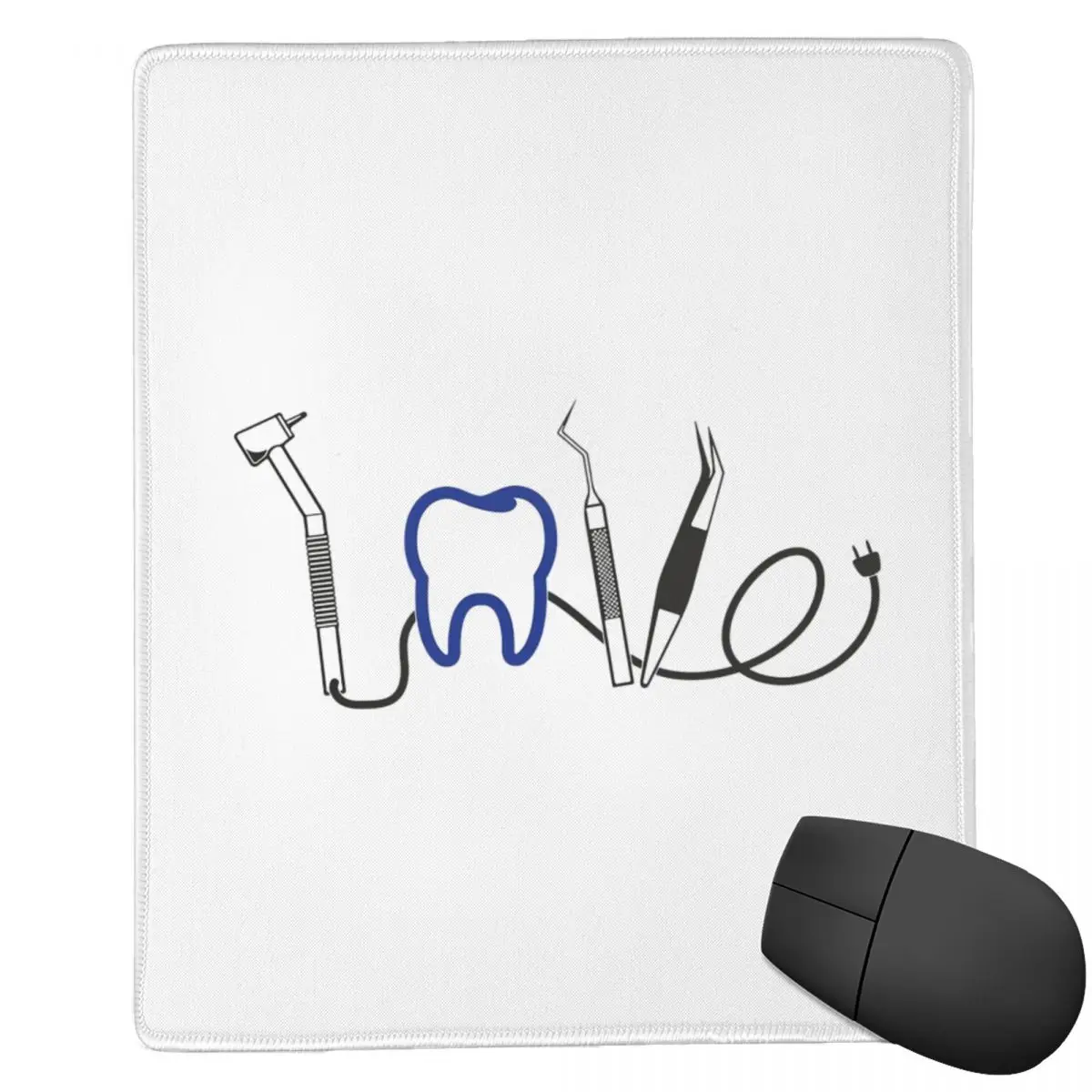 Dentist Dental Teeth Tooth Doctor Funny Gift 7x9 in 22x18 cm Mouse Pad Computer Keyboard Mouse Mat Gaming PC Laptop Desk Mat