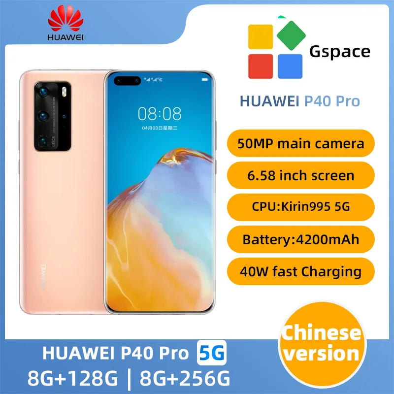 HUAWEI P40 Pro 5G Smartphone Android 6.58 inch 50MP+32MP 256GB ROM 8GB RAM Mobile phones IP68 waterproof used phone