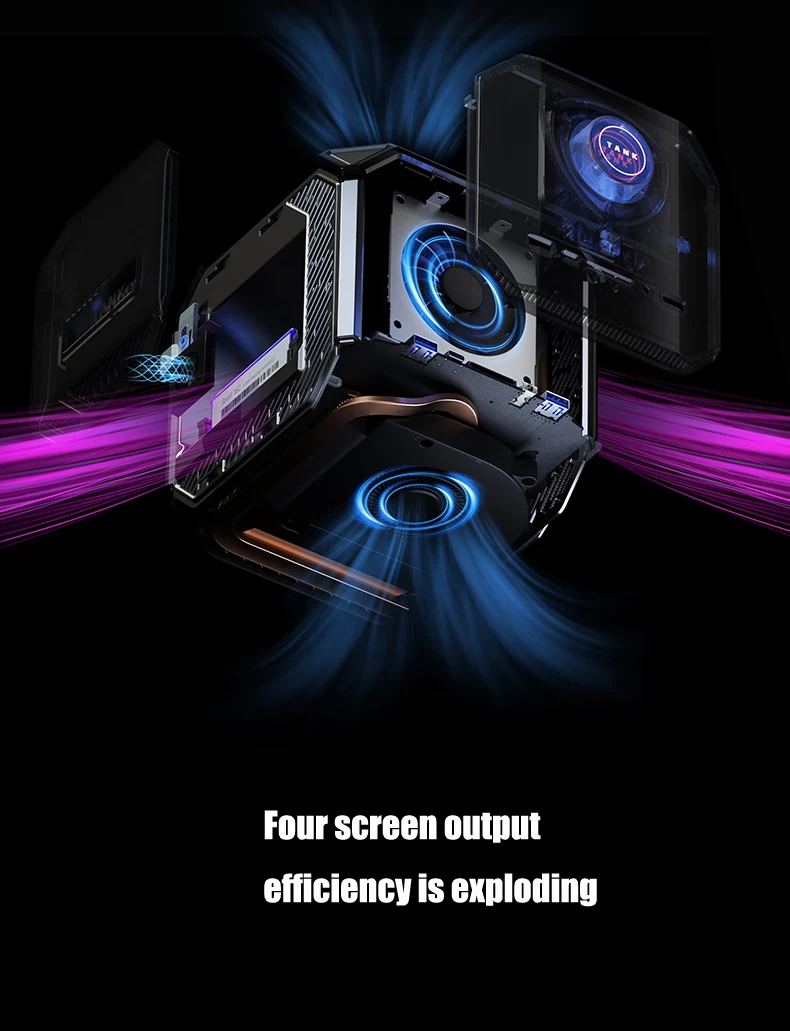 Mini PC dedicato TANK Nvidia RTX4060 8G Intel Core I9 12900H Gamer Computer desktop PCIE 4.0 Wifi 6 Bt5.0 4 * Display Type-C