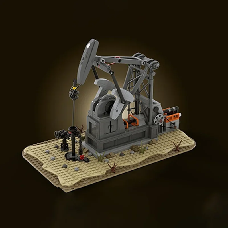 

474 шт. функциональный масляный насос Jack Oil Derrick Creativeme Chanical игрушка для детей подарок на день рождения, Рождество, развивающие кирпичи