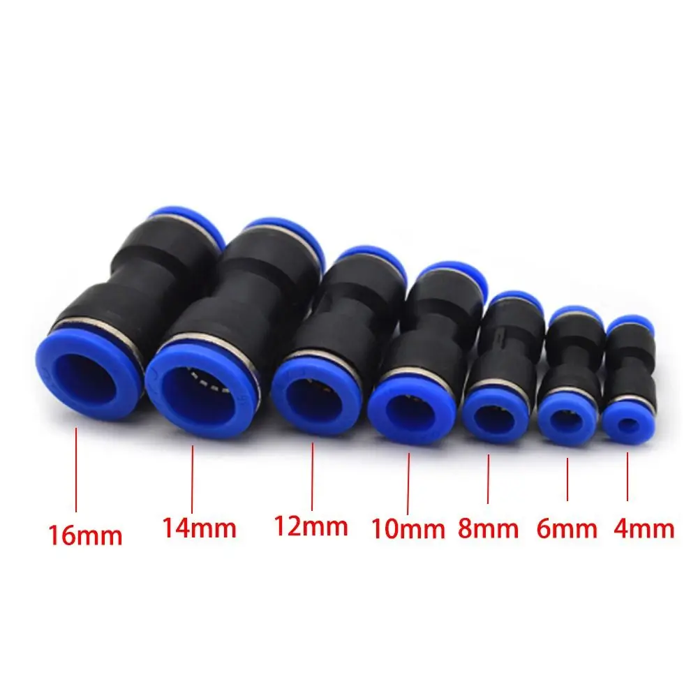 Pneumatic Pneumatic Equipment Connector PU4-16mm Direct Plug-in Endotracheal Hose Connector Pipe Fitting Air Fitting Pipe Joint