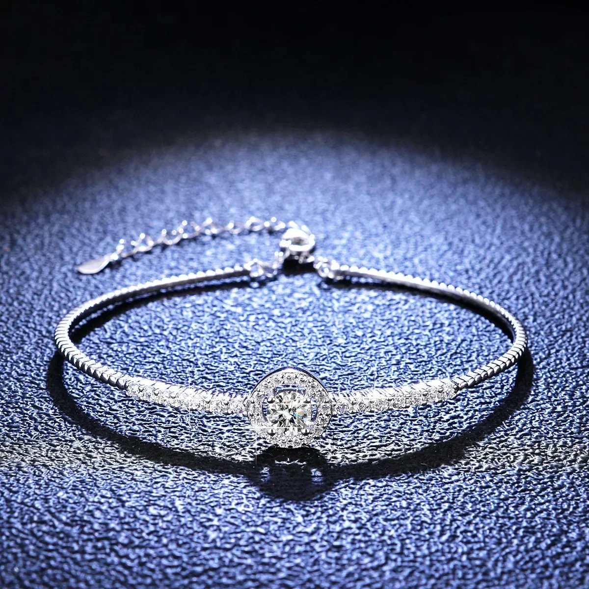 

Luxury PT950 Platinum 1 Carat Moissanite Diamond Bracelet High-End Exquisite Jewelry Gift for Girlfriend Mother Souvenir Gift