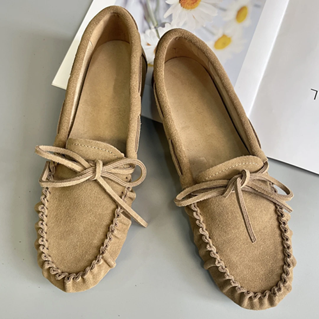 Maxdutti Minimalist Handmade Genuine Leather Breathable And Lightweight Woman Shoes fShoes For Woman Loafers Mocasin Shoes