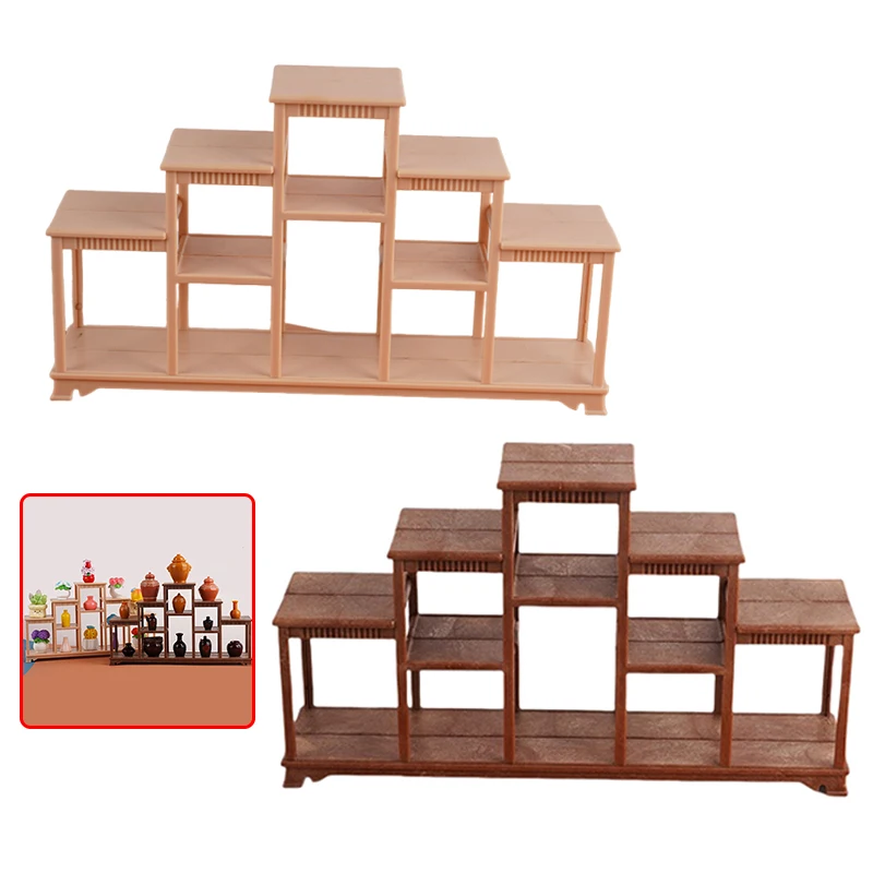 1Pcs Doll House Simulation Bogu Frame Model Miniature Living Room Storage Rack Display Cabinet Ornaments DIY Accessories