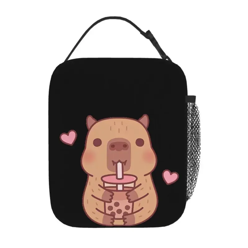 Capybara Cute cartoon Funny lunch bag Female Male Office Student bento Storage Insulated bag Fun thickened insulated bento bag