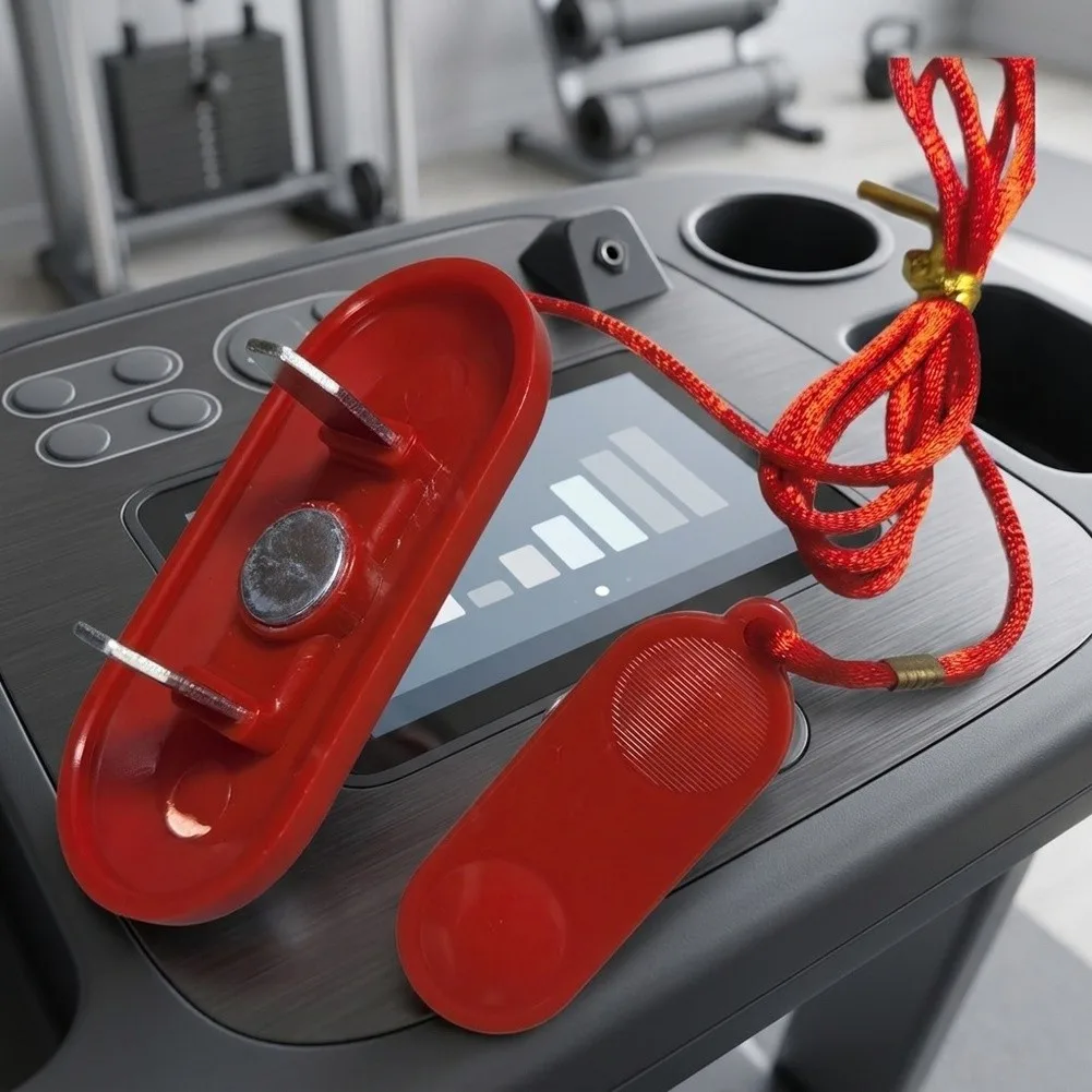 Treadmills Safety Key E-Stop Switch Red Plastic Stop Lock With Clip Fit Most Treadmills Fitness Equipment Accessories