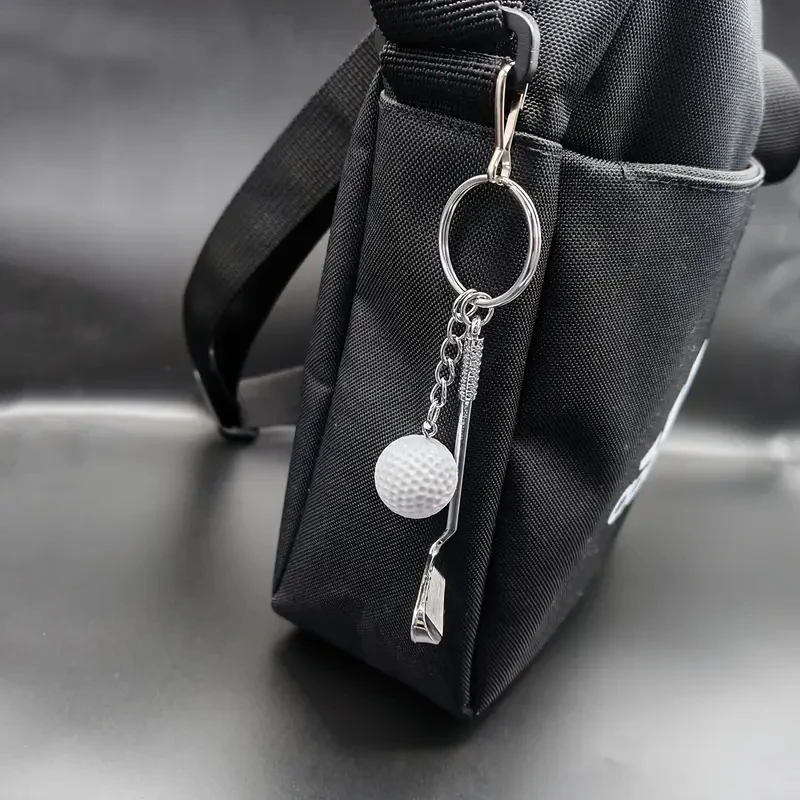 1/6pc Fun and Unique Mini Golf Club Ball Keychain - Perfect Gift for Golf Enthusiasts， Add a Sporty Touch to Your Look!
