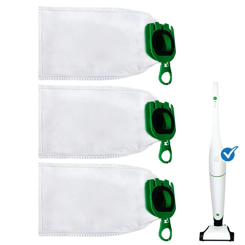 3 Pack Vacuum Cleaner Replacement Bags for Vorwerk Kobold VB100 VB 100 FP100 FP 100 Cordless Vacuum Disposable Dust Bag