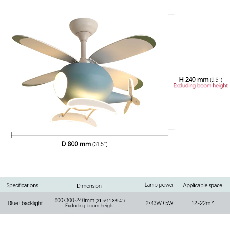 TEMOU ventilatore da soffitto per bambini luce ventilatore nordico personalizzato creativo LED ristorante camera da letto studio con ventilatore da soffitto leggero