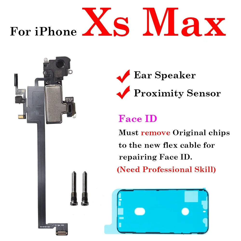 

1Pcs High Quality Earpiece Speaker With Proximity Light Sensor Flex Cable For iPhone X XR XS MAX Ear Speaker Replacement Parts