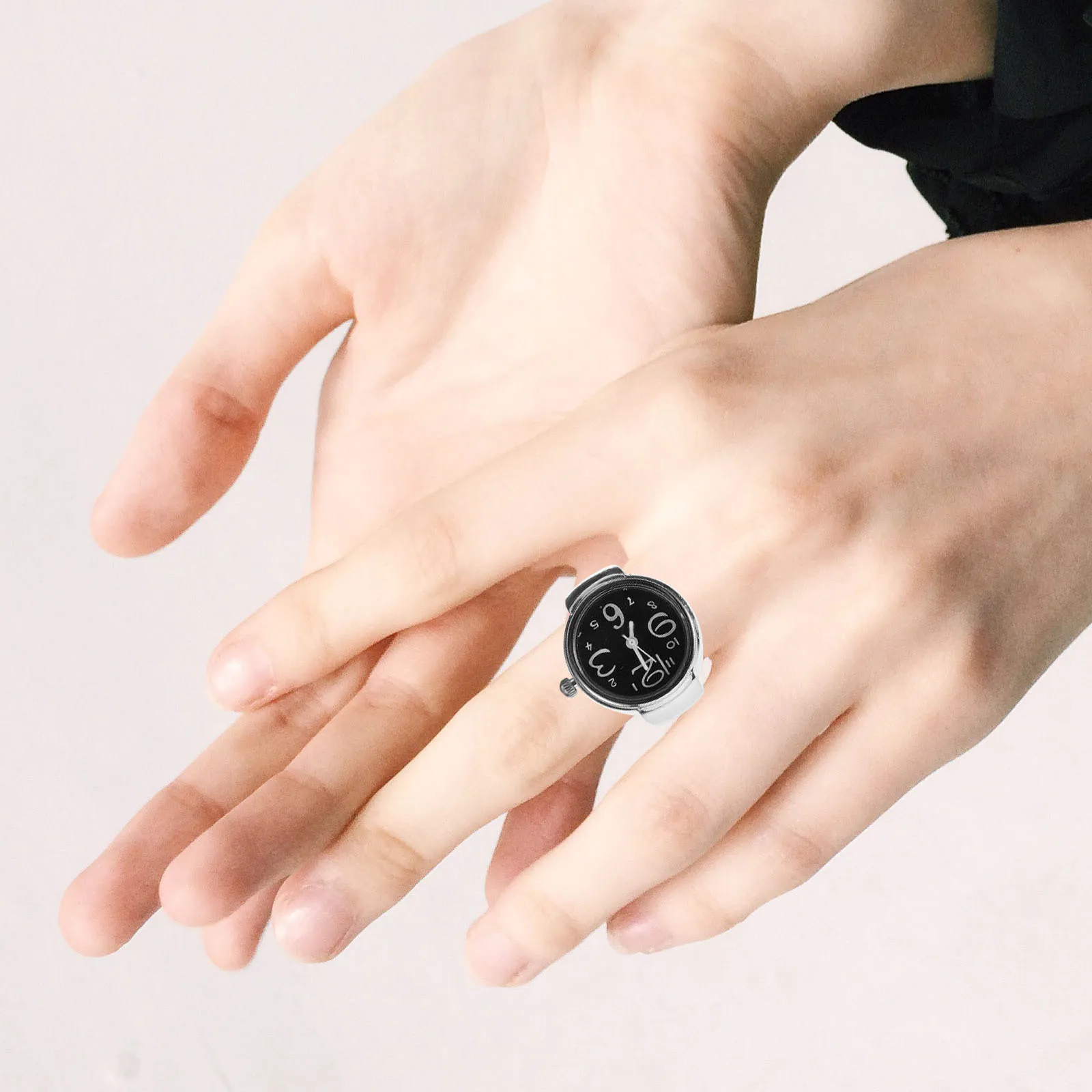 2 uds pareja anillo relojes reloj de dedo Digital elegante Mini relojes accesorios casuales para Mujeres Hombres anillo joyería