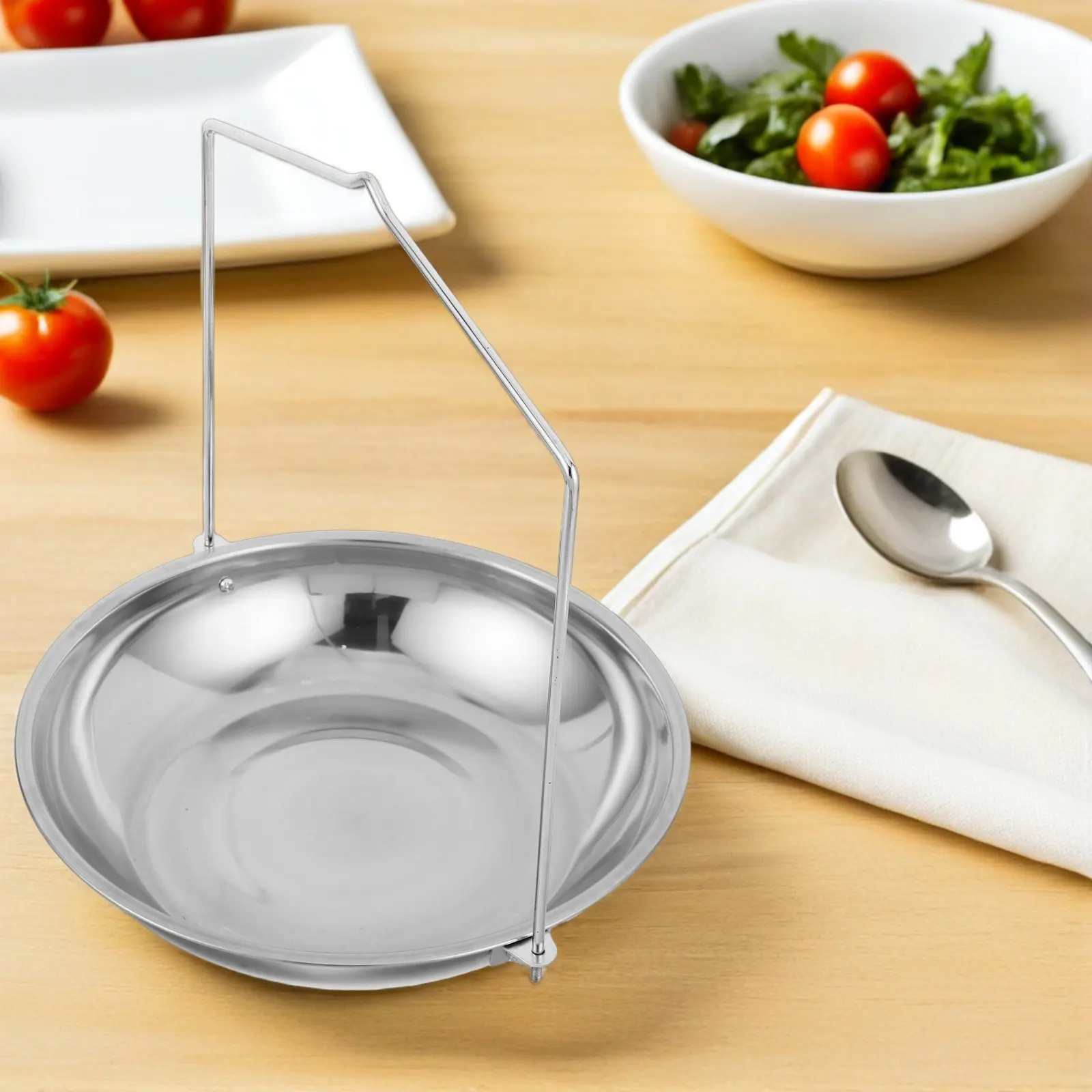 Precision Weighing Scoop Pan Attachment for Hanging Spring Dial Pocket Pallet Baking Kitchen Scales Stainless Steel Chain Design