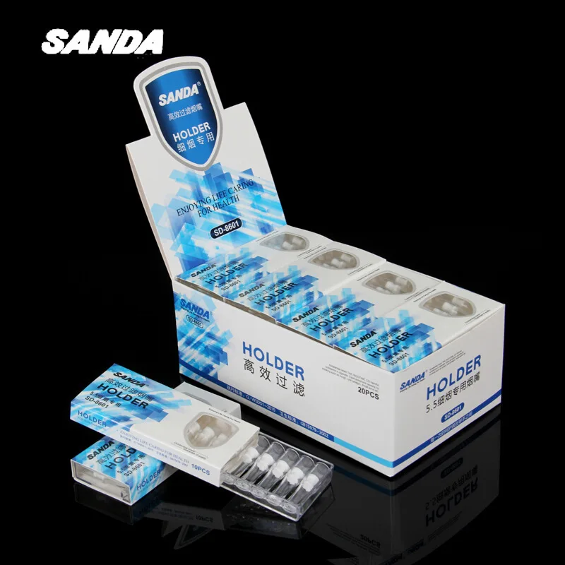 

200pcs Disposable Plastic Smoking Mouthpieces Dual Filtration Slim Cigarette Holders Effective Tar Reduction & Healthier