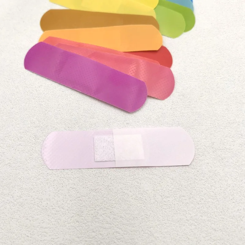 10 pz/lotto benda Color caramella per bambini adulti Bandaid di emergenza traspirante impermeabile campeggio all'aperto pasta emostatica