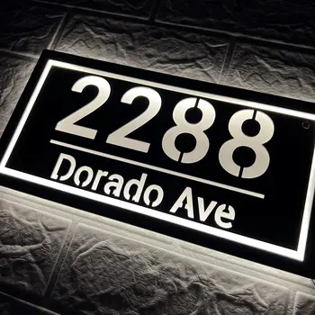 6 best sales Backlit house number - №6