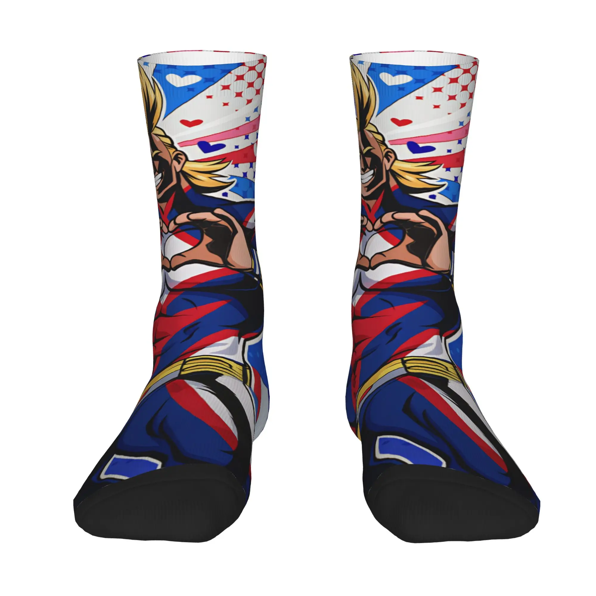 Toshinori Yagi All Might MHA   Socks  Graphic Stockings Anti Slip Couple Socks Soft Breathable Winter Modern Running Socks