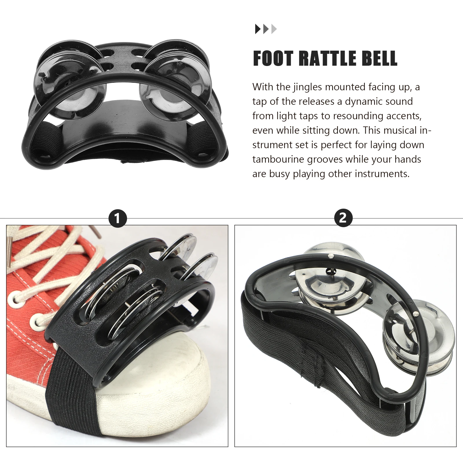 

Foot Bell Accessories Jingle Tambourines for Kids Percussion Instrument Instruments Music Toys