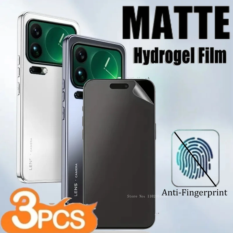 3PCS Volle Abdeckung Matte Hydrogel Film für Xiaomi 17 Pro Max 15T Pro Anti-Fingerprint Screen Protector für Xiaomi 17 15 Nicht Glas