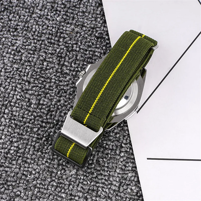 Elastic Nylon Strap For Seiko For Rolex Water Ghost For Tudor Watch Bracelet Parachute 18mm 20mm 22mm 24mm Universal Wrist Band