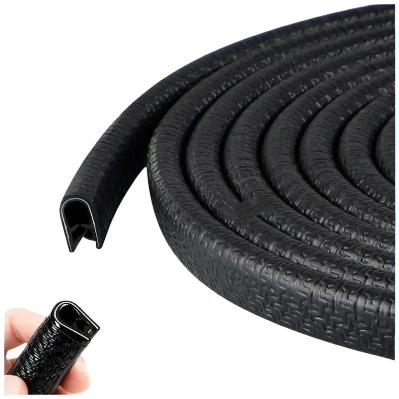New Durable PVC Rubber Car Door Seal Strip Sound Insulation Waterproof For Auto Edge Protection Noise Reduction