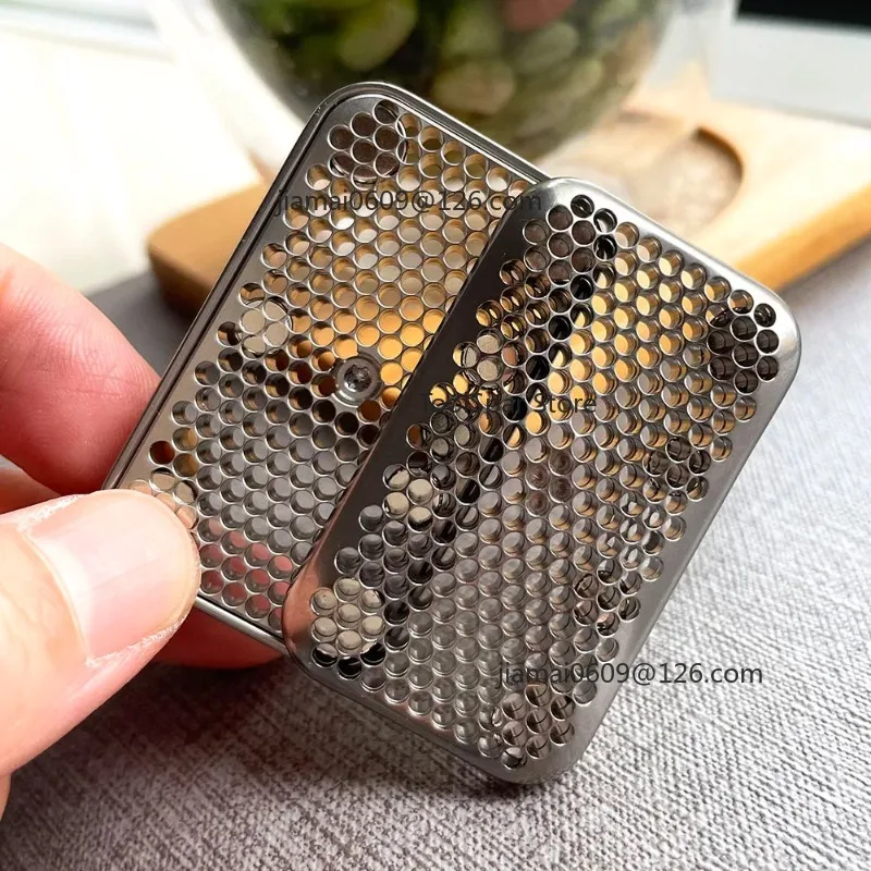 Titanium Alloy Hollow Out EDC Unlimited Push Card Magnetic Haptic Slider Fidget Spinner Stress Relief Fingertip Toy Gift
