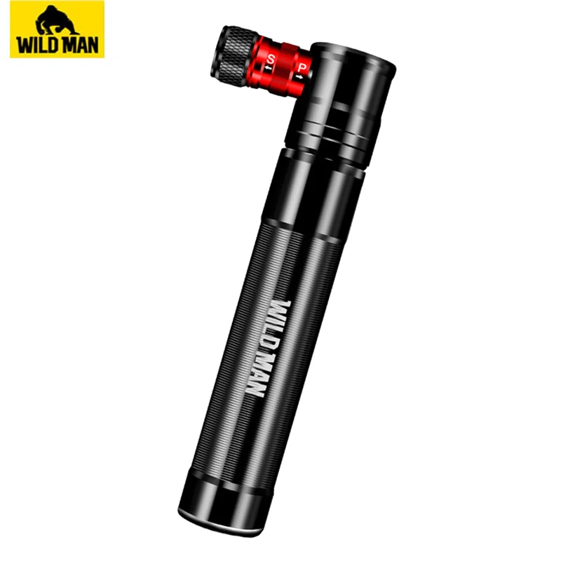 WILD MAN Aluminum Alloy Bicycle Pump Mtb Hand Air Pump Cycling Tire Inflator Schrader Presta Valve Mini Bike Pump Ball Pump