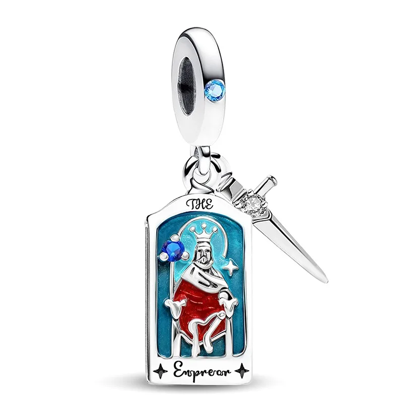 

925 Sterling Silver Fashion Tarot Card Series Mysterious Charms Beads Fit Original Bracelets Bangles Fine Jewelry Gift