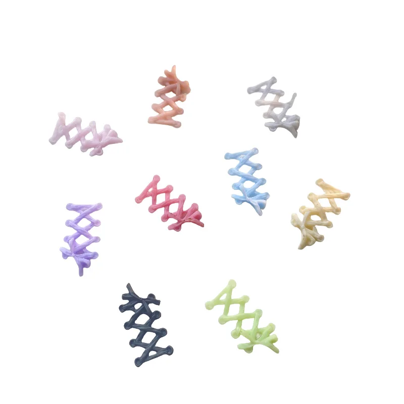 TSZS Mix Color Resin Bow Nail Charms 3D DIY Colorful Cute Kawaii Ribbon Bow Nail Decoration Manicure