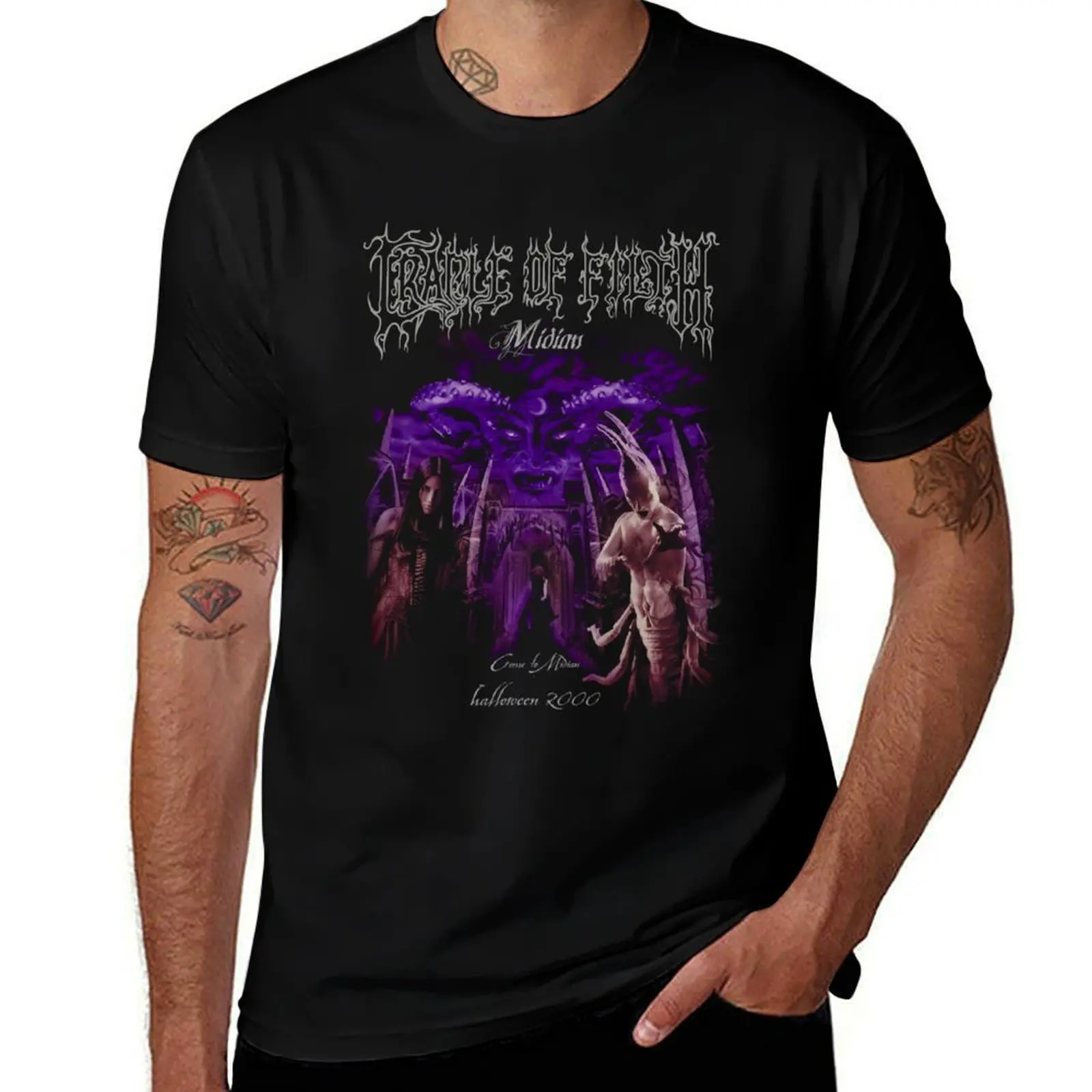 Vintage Retro Cradle Of Filth Special Present Gifts Best Men T-Shirt Anti-Wrinkle Short Sleeve T-Shirt
