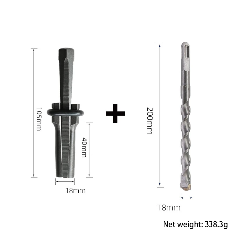 Stone Splitter Hand Tool Kit Quarrying Tools Silver For Splitting Granite Rock Concrete Marble