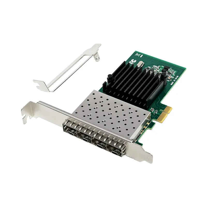 

Intel I350-F4 Compatible PCI Express Quad Port Gigabit Ethernet Network Adapter Card Fiber Optical Server