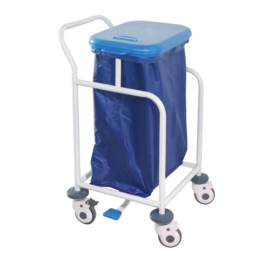 

Hospital Ward Room Garbage Transfer Cart Hospital Medical Waste Trolley Hospital Medical Rubbish Trolley