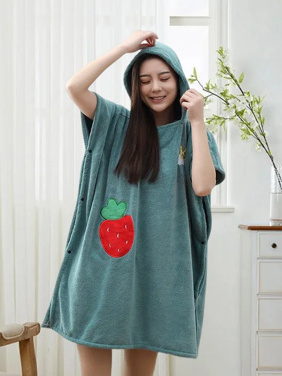 

Новая пляжная накидка-полотенце для взрослых с вышивкой клубники, солнцезащитная, из полиэфирного волокна, для весны