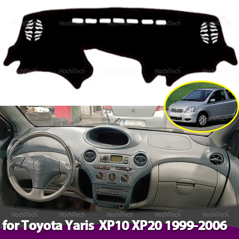 Cubierta de tablero para Toyota Yaris XP10 XP20 primera generación 1999-2006, alfombrilla antisuciedad, parasol, protección para salpicadero, accesorios para coche