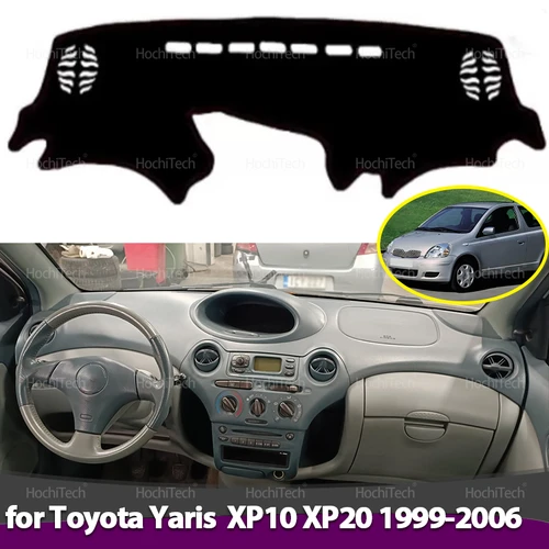 Cubierta de tablero para Toyota Yaris XP10 XP20 primera generación 1999-2006, alfombrilla antisuciedad, parasol, protección para salpicadero, accesorios para coche