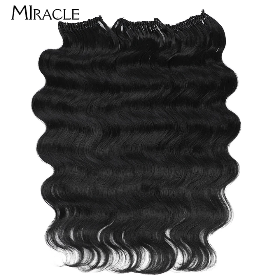 Crochet Braids Hair 24 Inch Body Wave Hair Bundles Synthetic Curly Fake Hair Extensions for Women 613 Ombre Blonde Braiding Hair