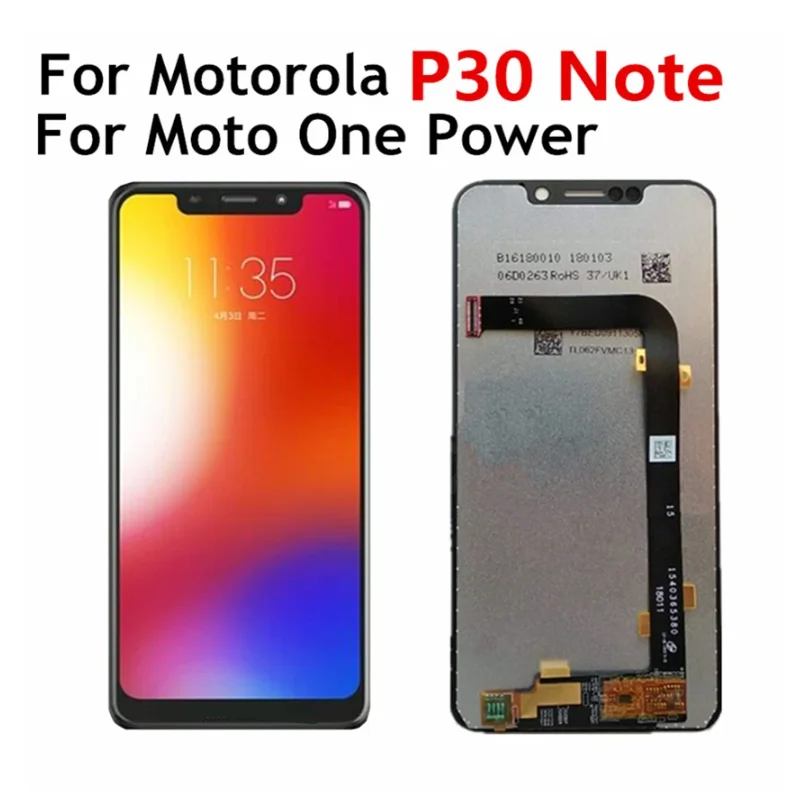 

6.2" For Motorola P30 note LCD XT1942 Display Touch Screen Digitizer Assembly Replacement for Moto One Power LCD