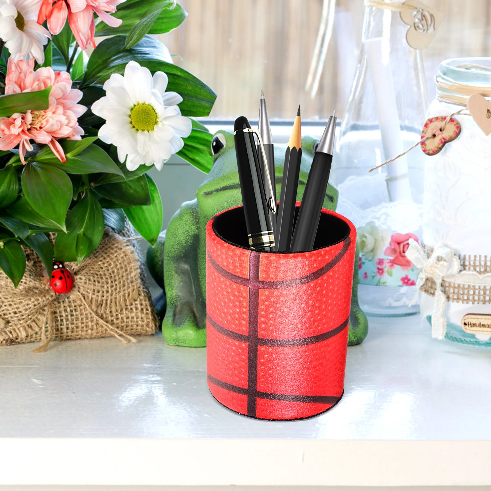 

Pen Holder Makeup Brush Organizer Vintage Pencil Make-up Desktop Office
