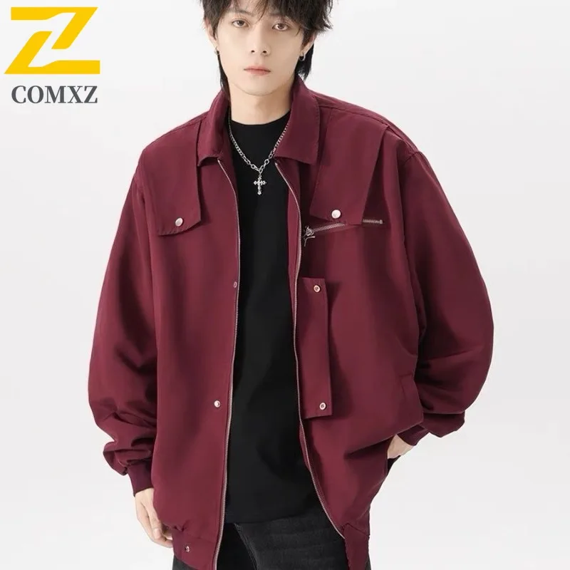 

COMXZ Comfortable Chaqueta Loose Trendy Waterproof Hiking Work Biker Jacket Breathable Scratch Resistant Jackets Men'S Clothing