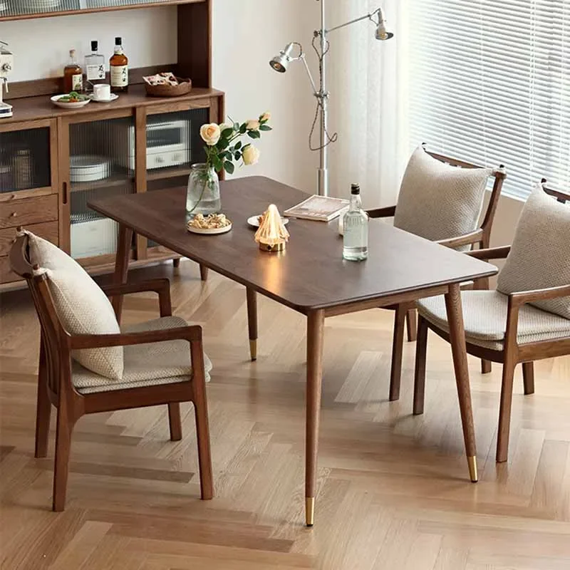 

Unique Luxury Dining Table Wooden Waterproof Wood Living Room Tables Restaurant Conference 4 Chairs Mesas De Comedor Furniture