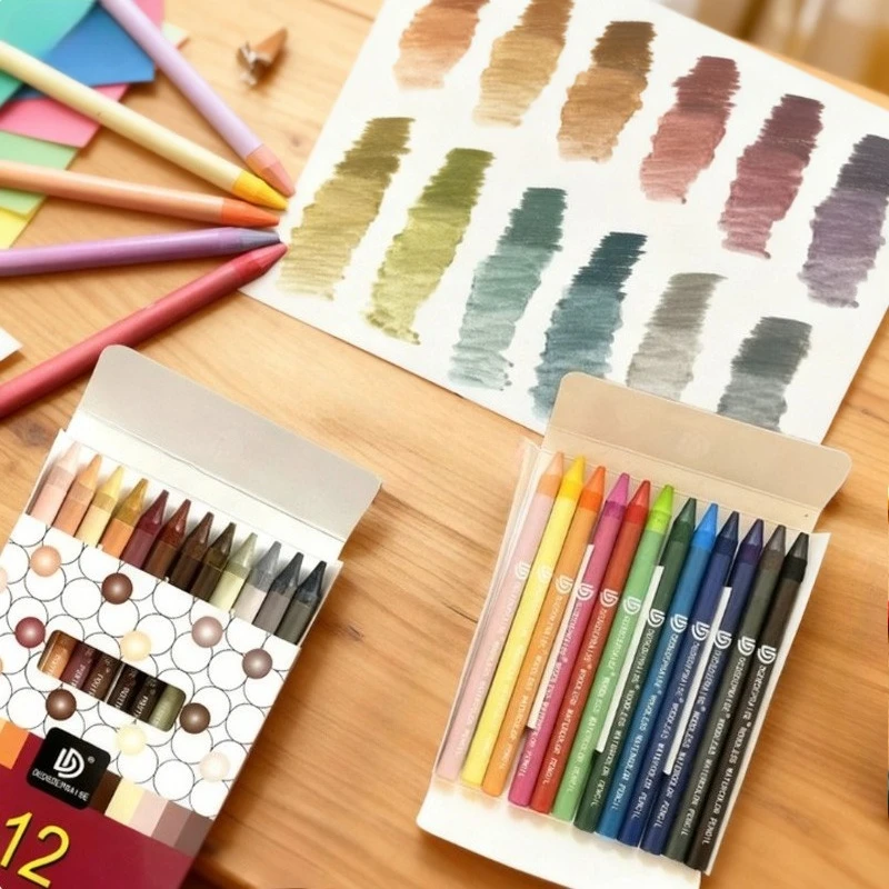 

12 цветов, акварельная палочка без древесины, цветной карандаш, водорастворимый, 8,0 мм, утолщенный сердечник, уличная эскизная живопись, граффити